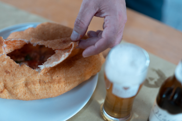 Pizza fritta e birra napoletana